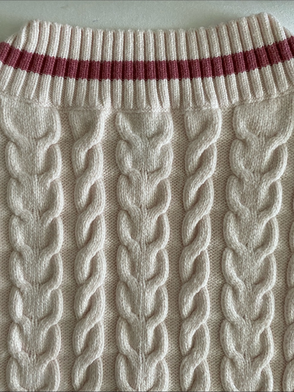 Aritzia Sunday Best Winston Cable-Knit V-Neck Vest Blush Pink Size Med Oversize - Picture 11 of 15